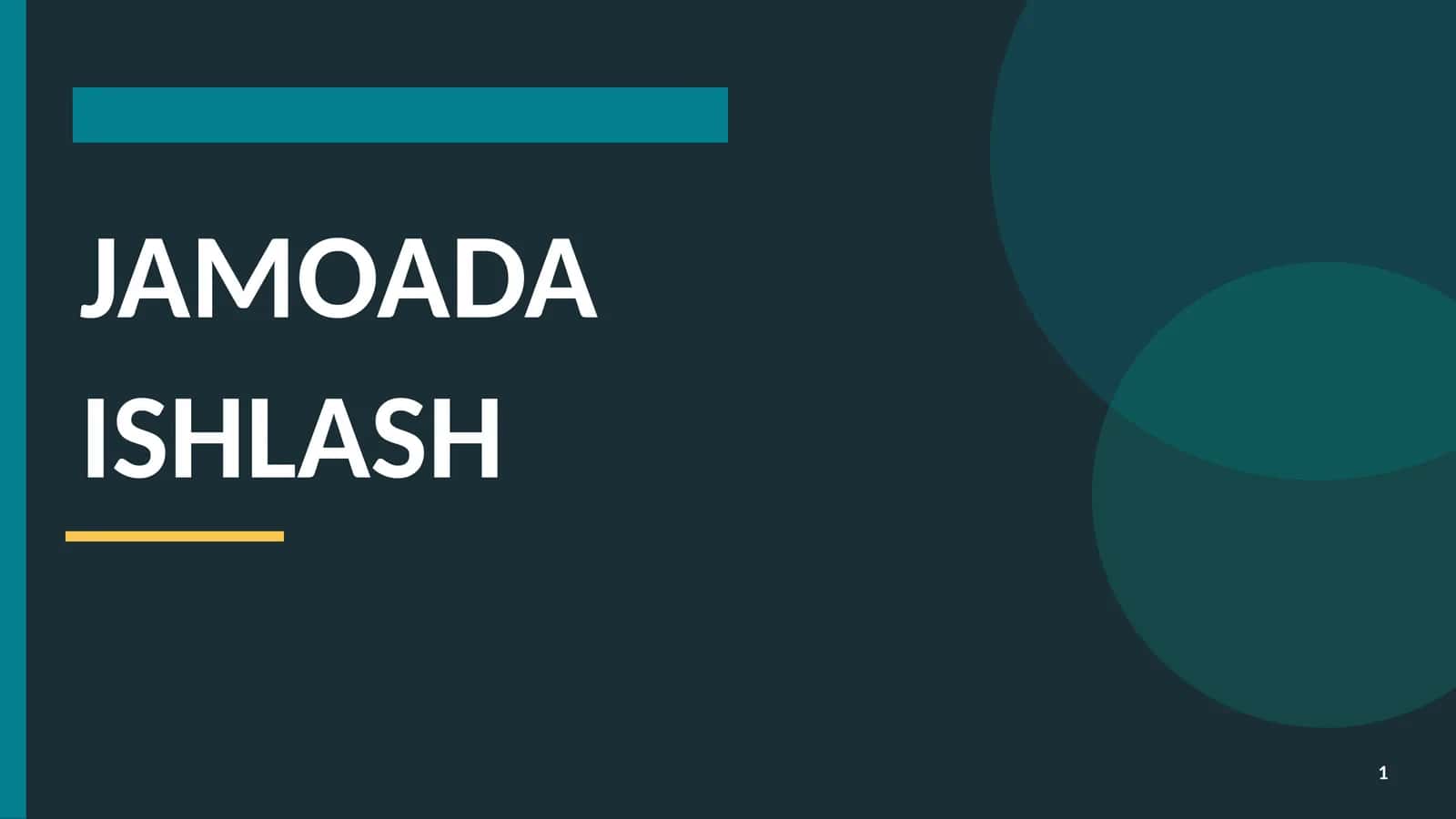 JAMOADA ISHLASH