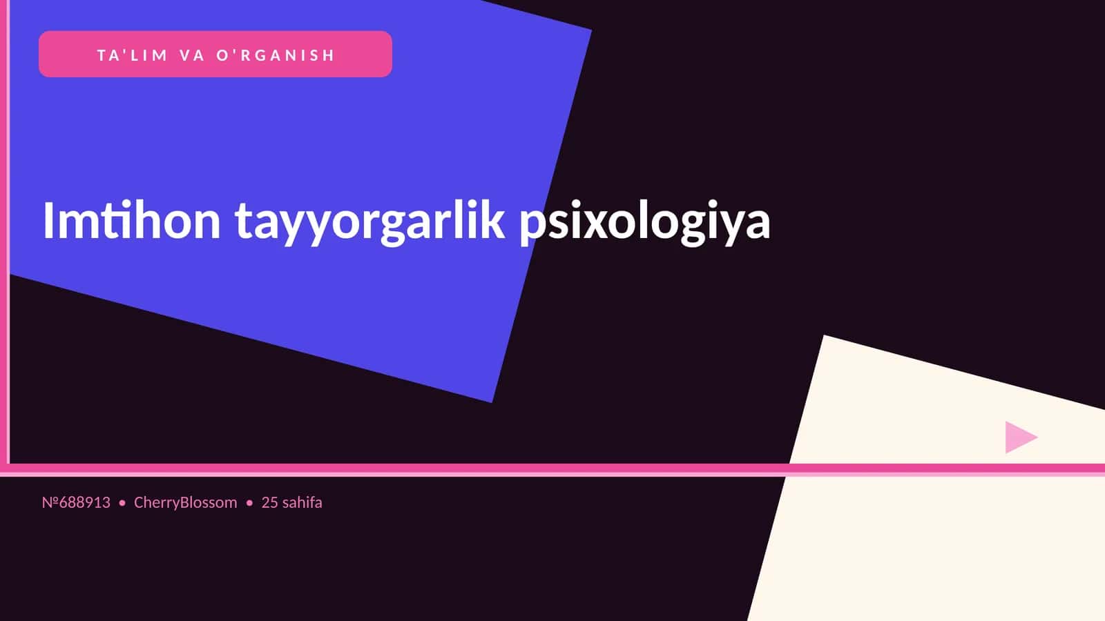 Imtihon tayyorgarlik psixologiya