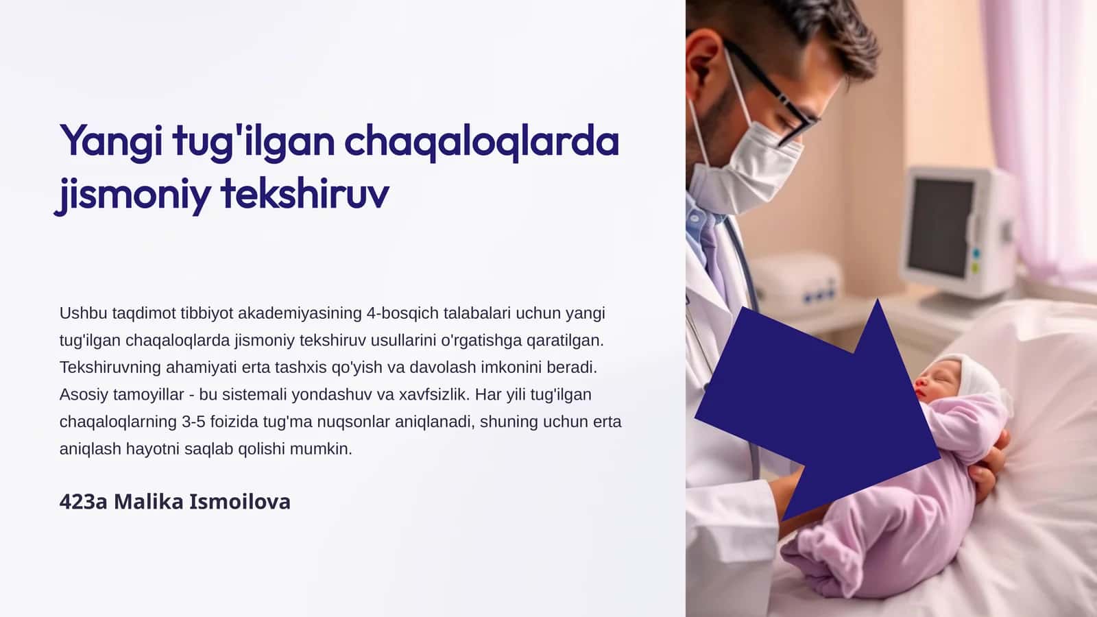 Yangi tug'ilgan chaqaloqlarda jismoniy tekshiruv