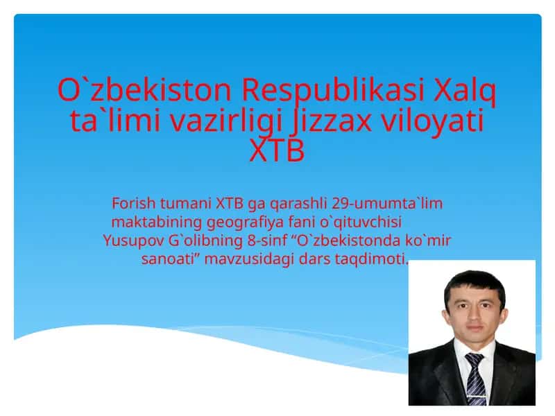 O`zbekistondagi ko`mir sanoati