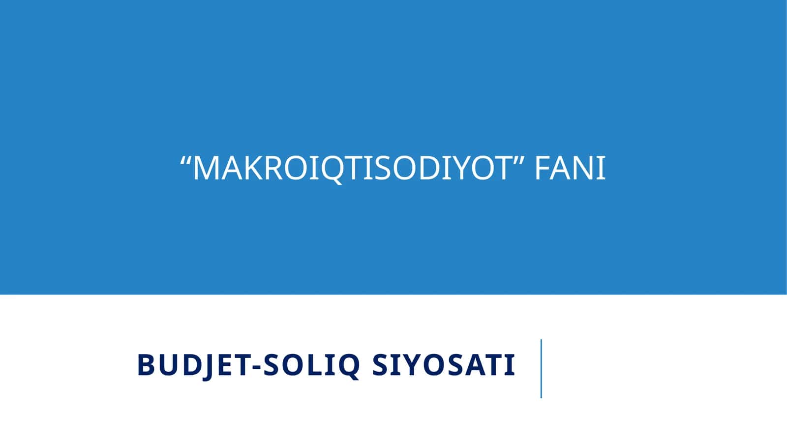 Budjet-soliqsiyosati
