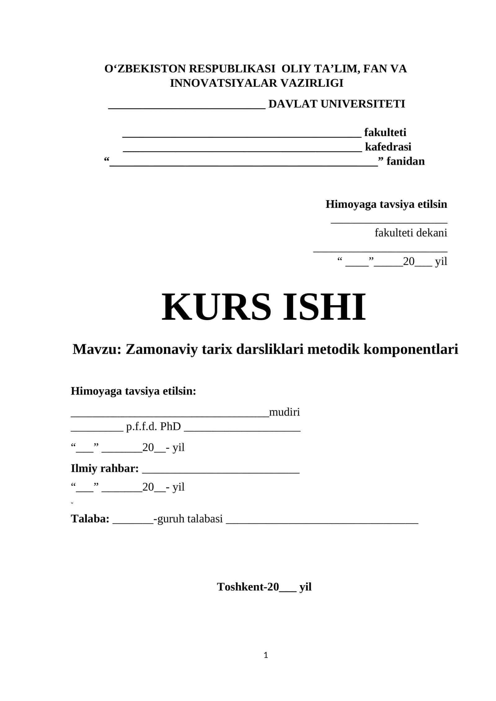 Zamonaviy tarix darsliklari metodik komponentlari