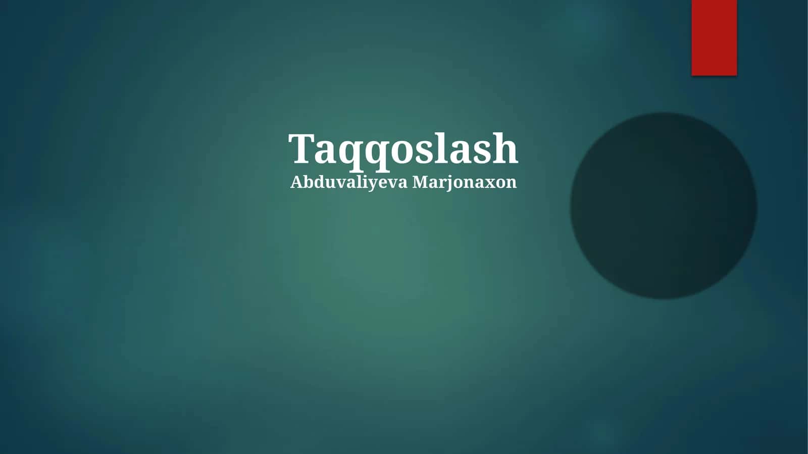 Taqqoslash