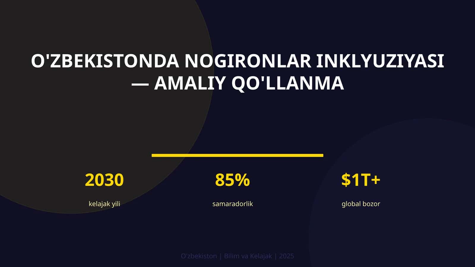 O'ZBEKISTONDA NOGIRONLAR INKLYUZIYASI — AMALIY QO'LLANMA