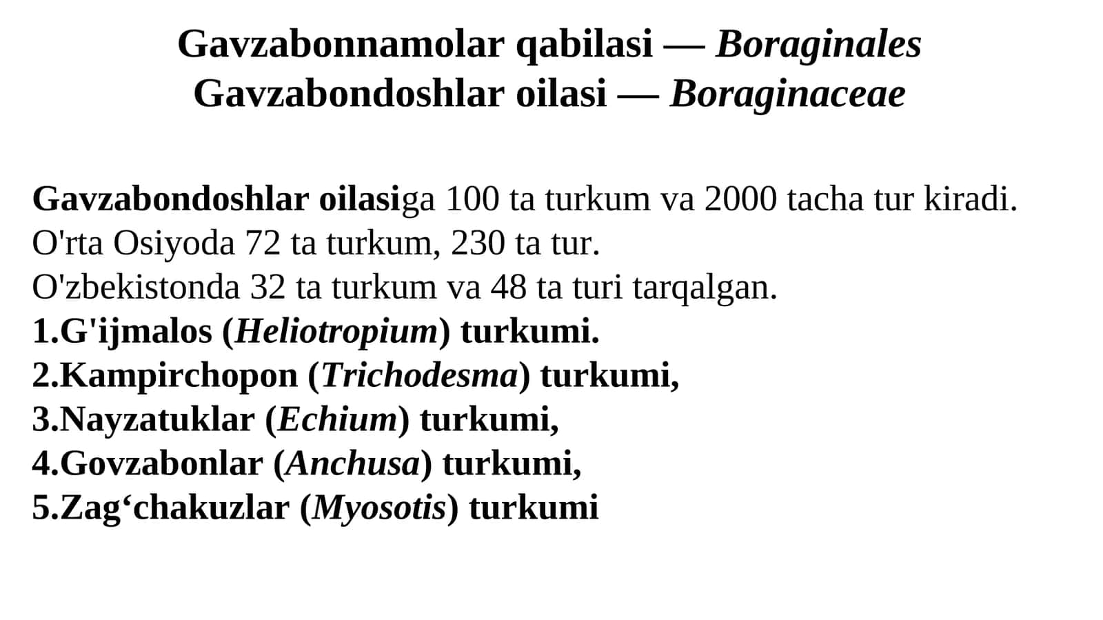 Gavzabondoshlar oilasi