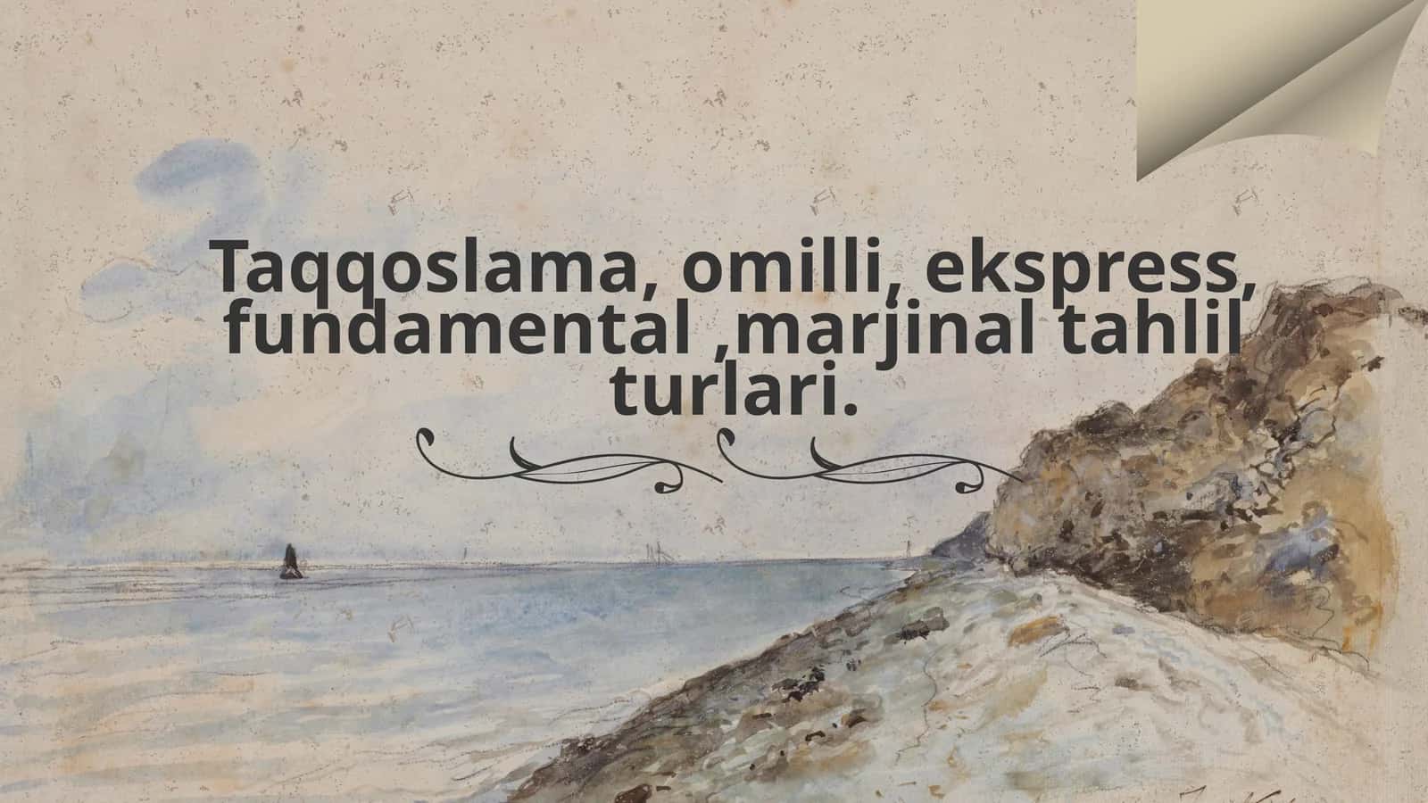 Taqqoslama tahlil