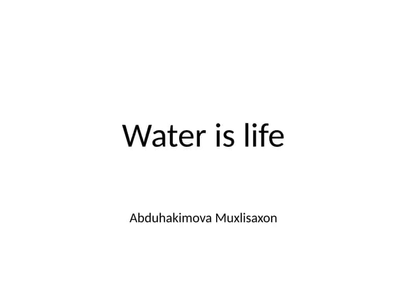 Waterislife