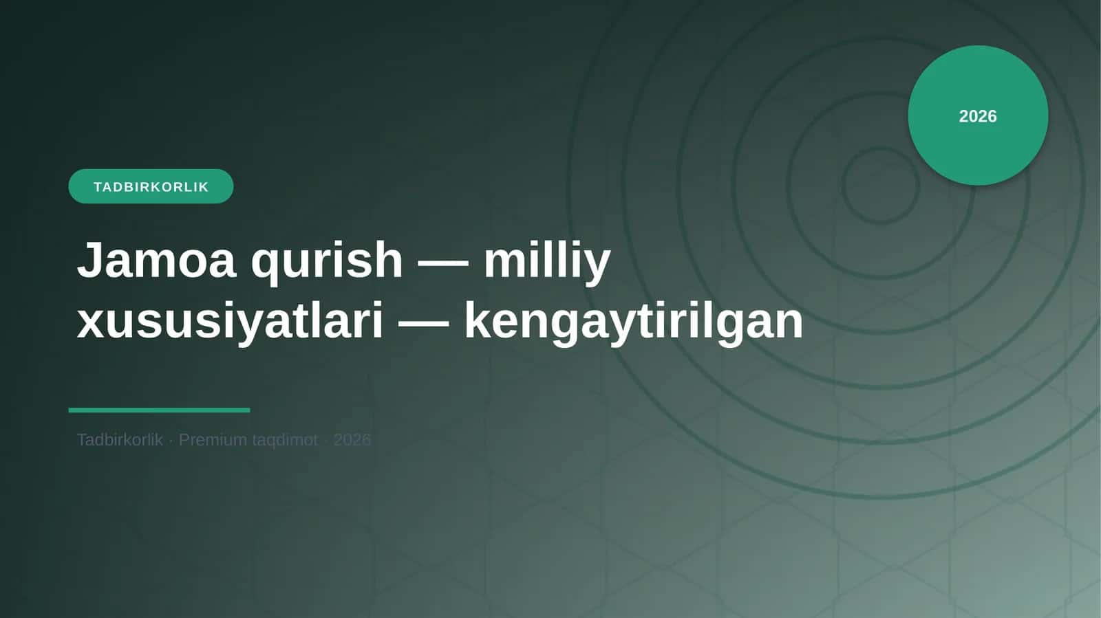 Jamoa qurish — milliy xususiyatlari — kengaytirilgan