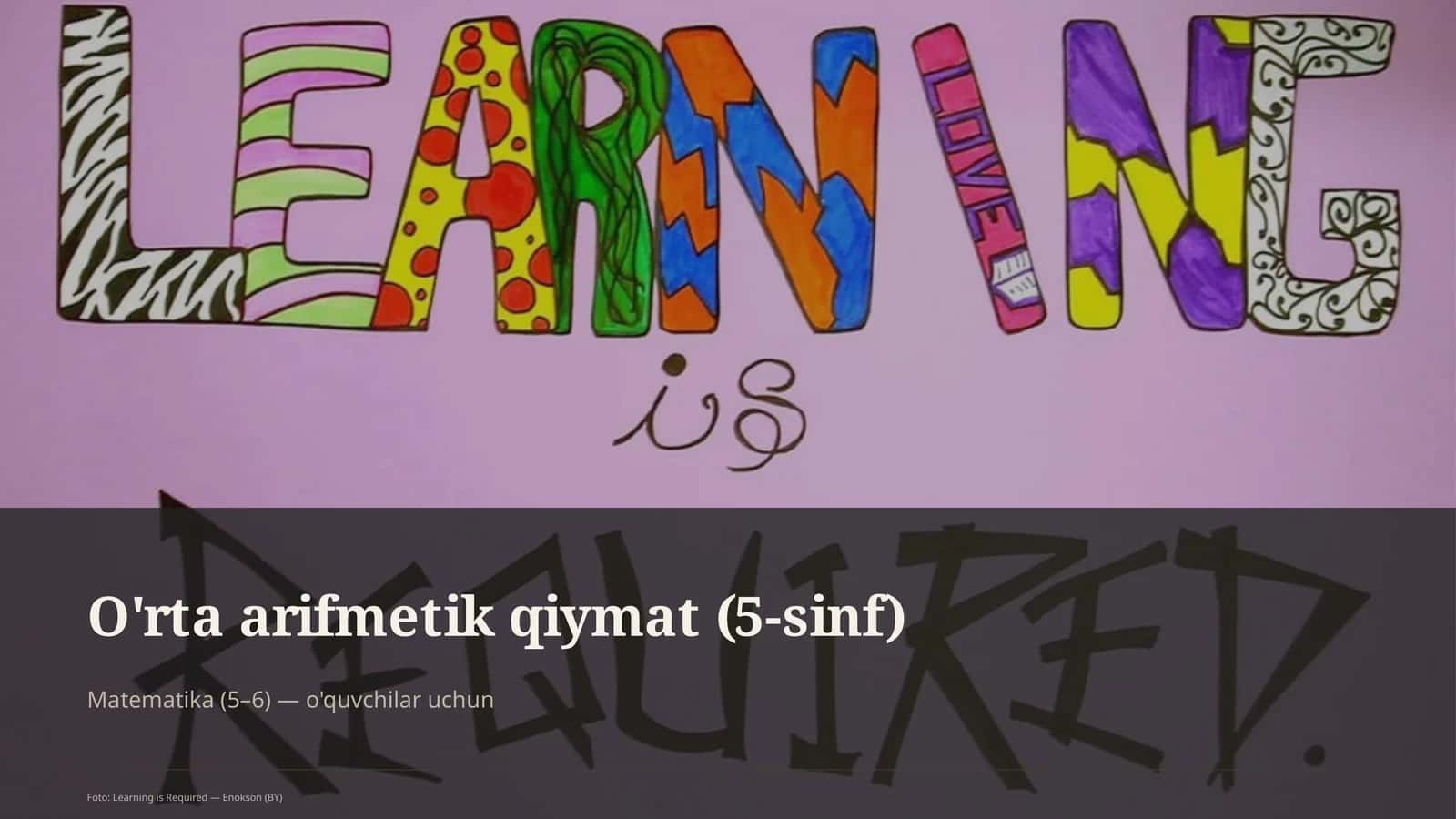 O'rta arifmetik qiymat (5-sinf)