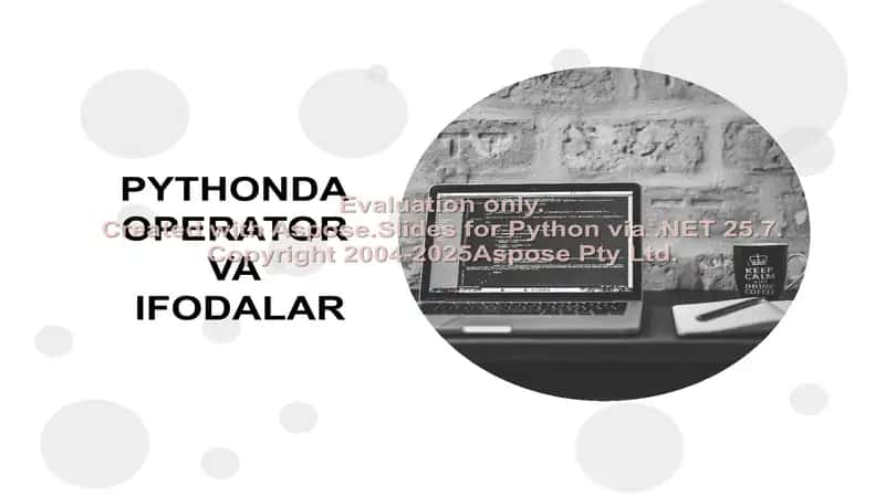 Pythonda operator va ifodalar