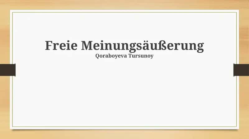 Freie Meinungsäußerung