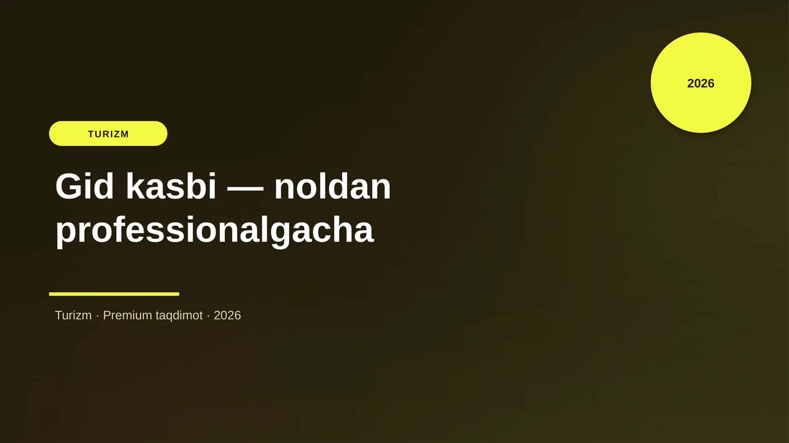 Gid kasbi — noldan professionalgacha