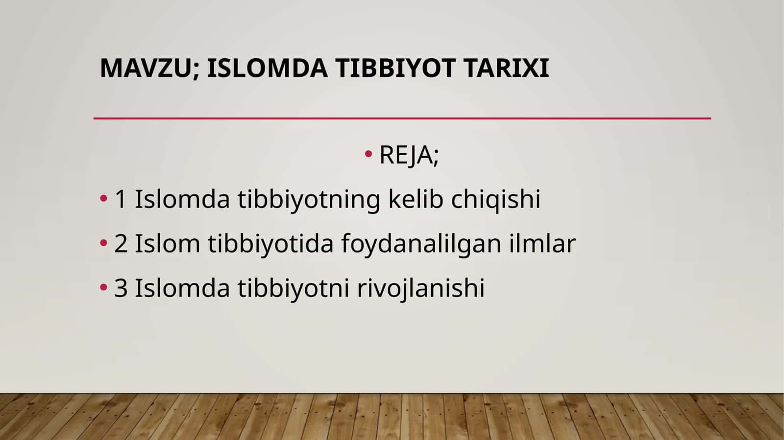 islomda tibbiyot tarixi