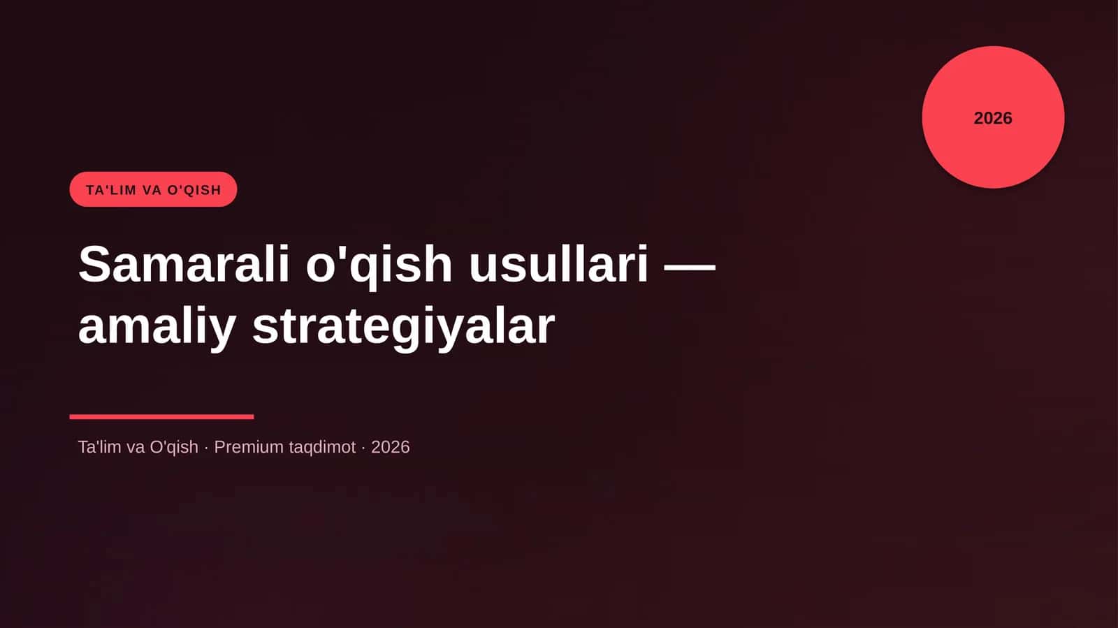 Samarali o'qish usullari — amaliy strategiyalar