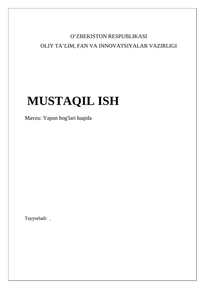 Yapon bog'lari haqida
