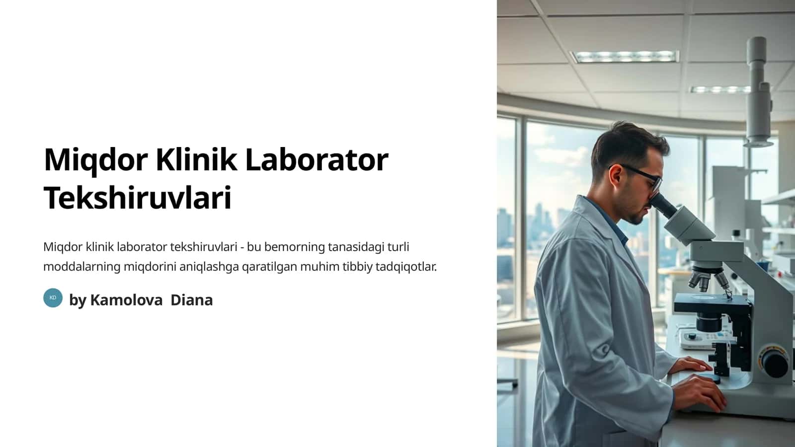Miqdor Klinik Laborator Tekshiruvlari
