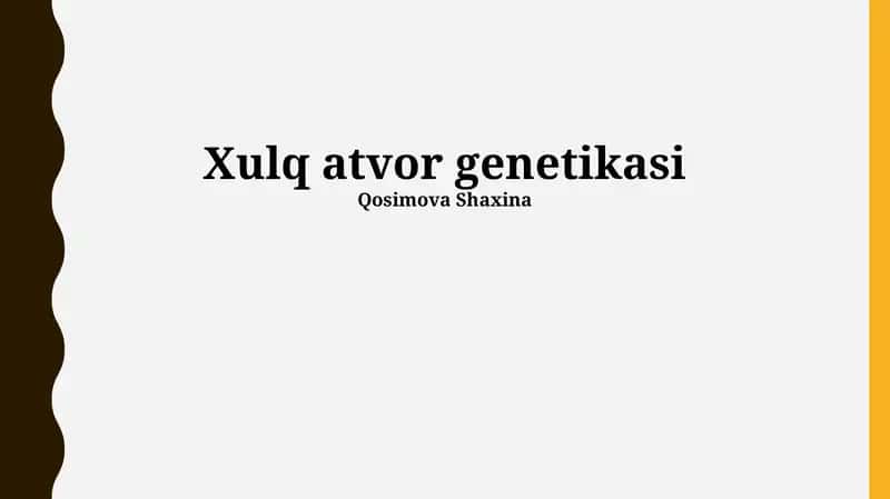 Genetik Muhandislik Texnologiyalari