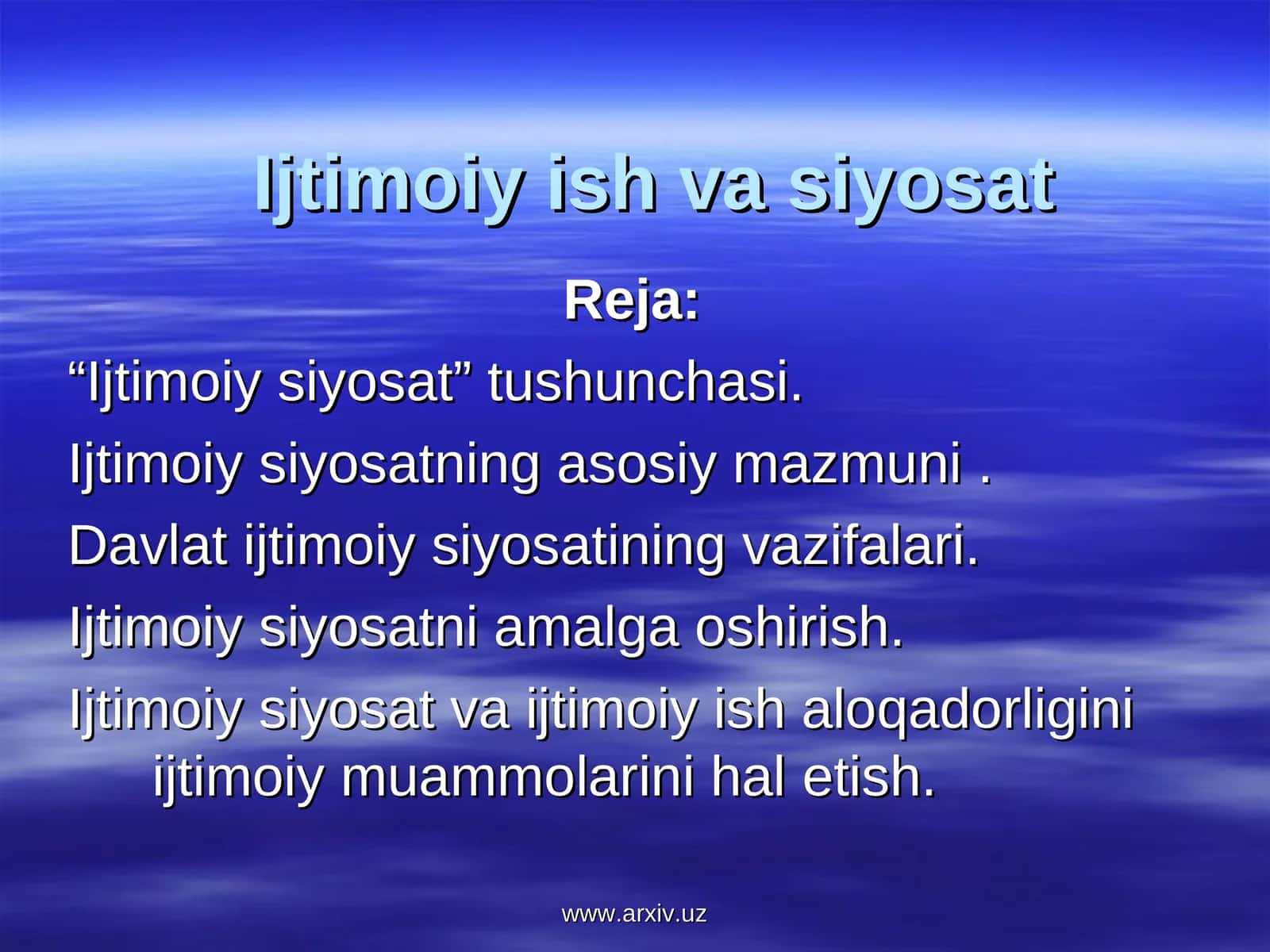 Ijtimoiy ish va siyosat