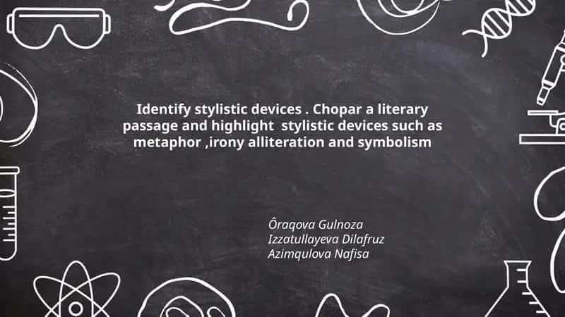 Identify Stylistic Devices
