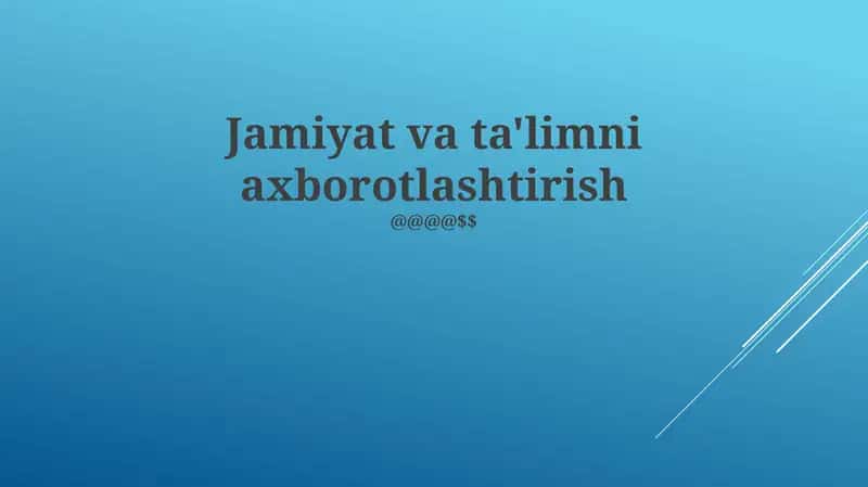 Ta'lim texnologiyalarini integratsiyasi