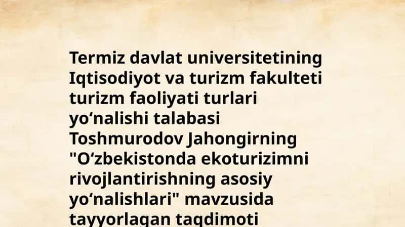 Termiz davlat universiteti