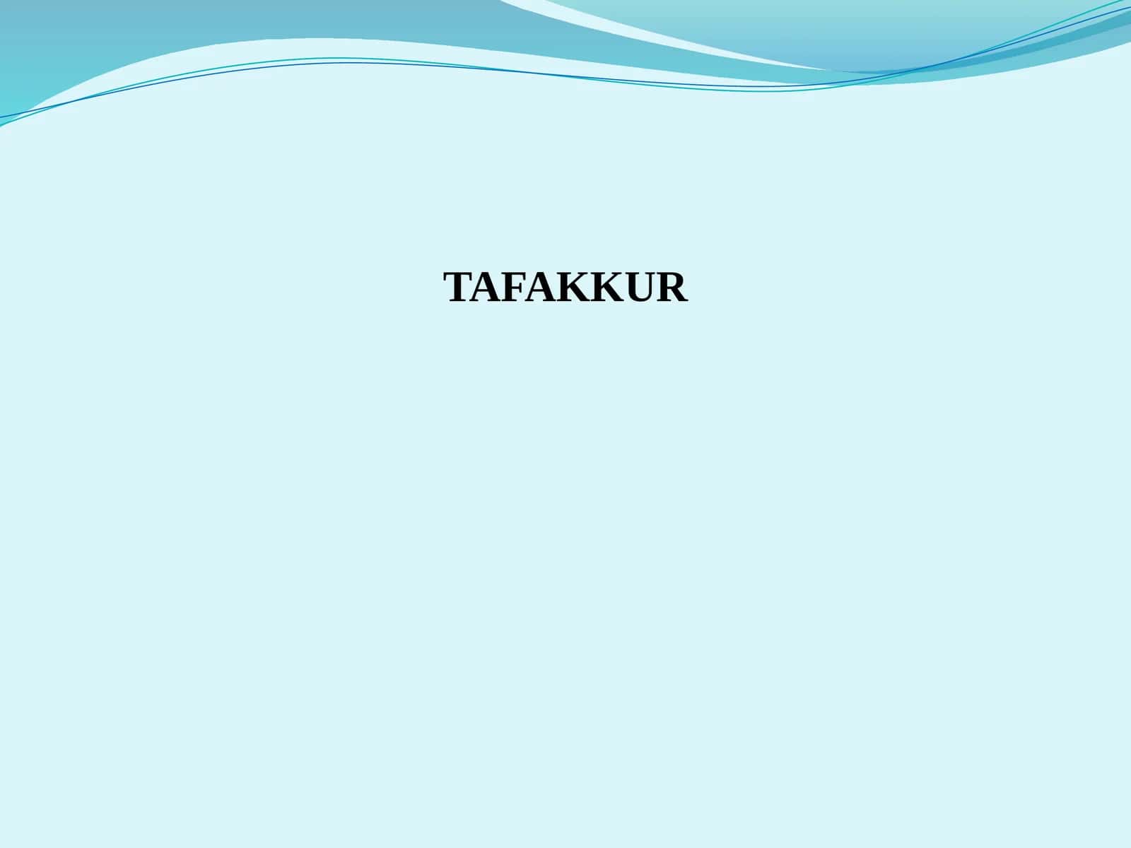 TAFAKKUR