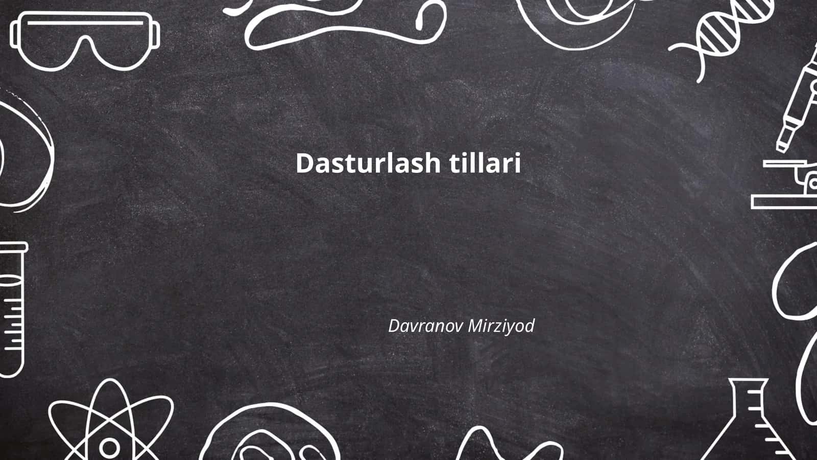 Dasturlash tillari