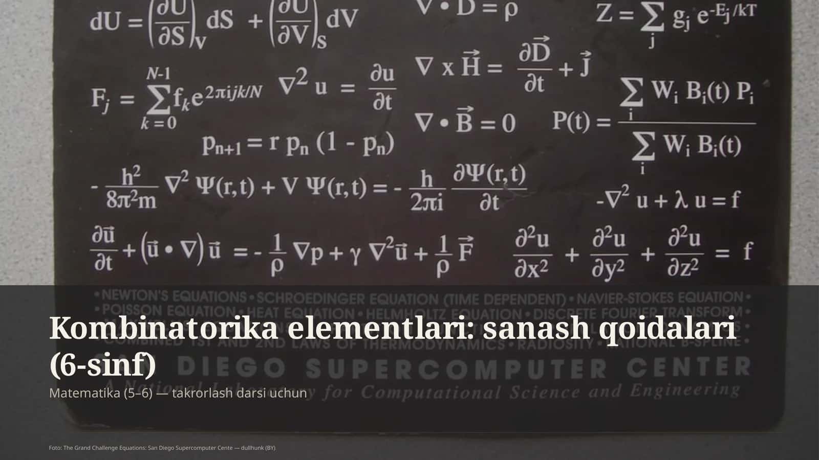Kombinatorika elementlari: sanash qoidalari (6-sinf)