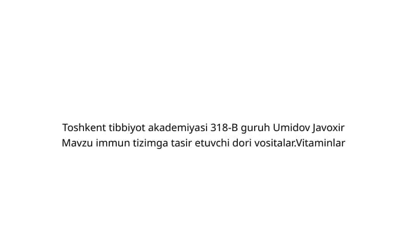 Vitaminlar