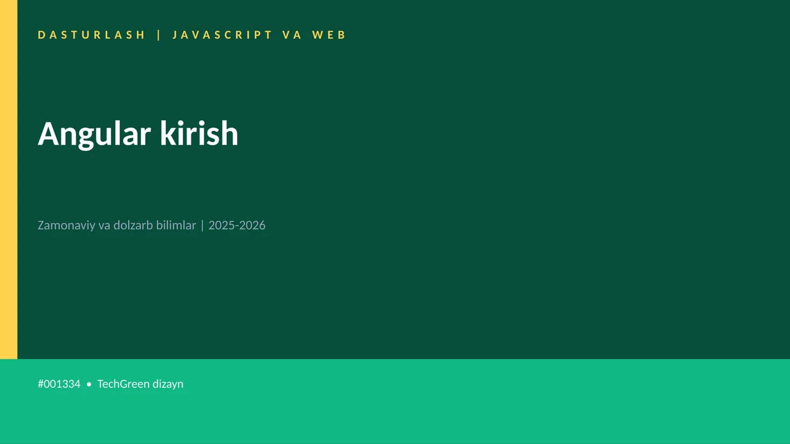 Angular kirish