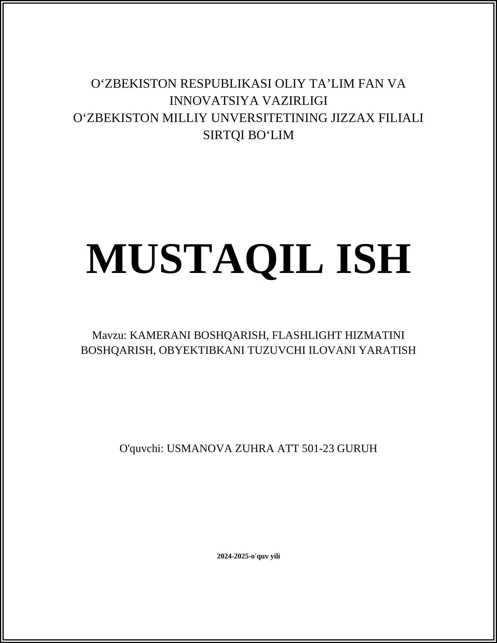 Kamerani masofadan boshqarish texnologiyalari