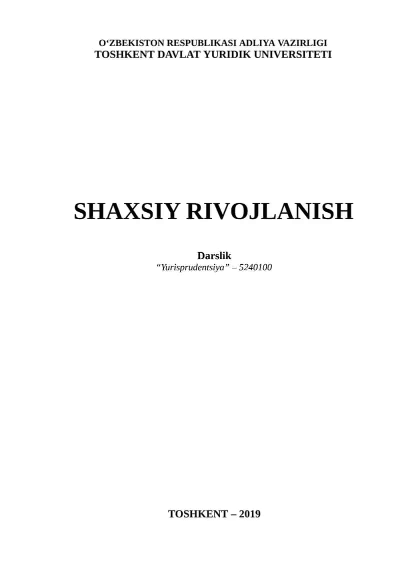Shaxsiy rivojlanish
