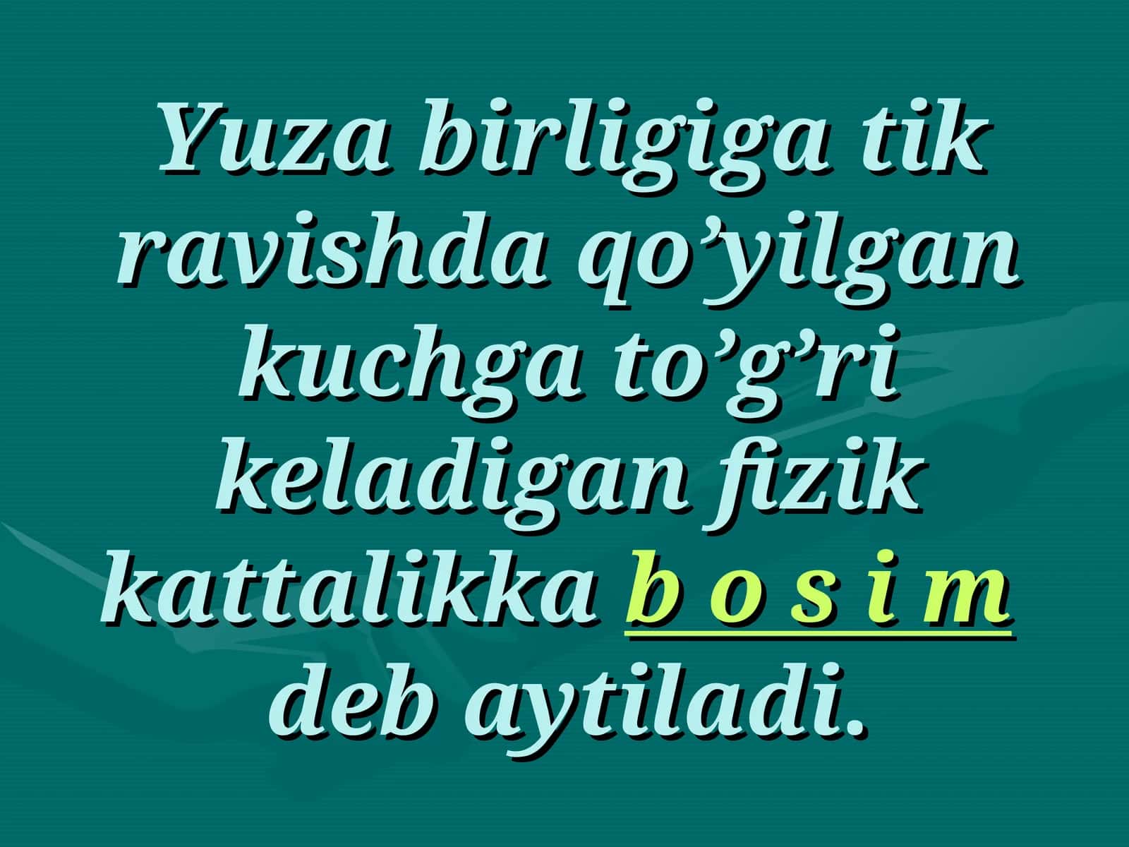 Fizika katta to'g'ri kuchlar