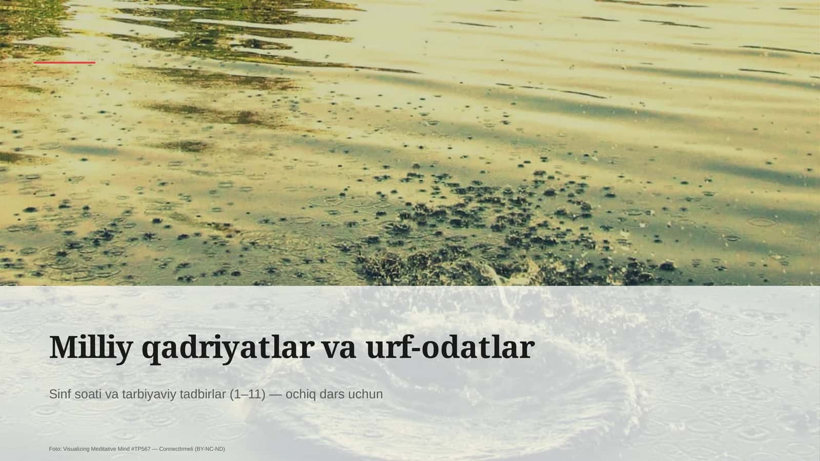 Milliy qadriyatlar va urf-odatlar
