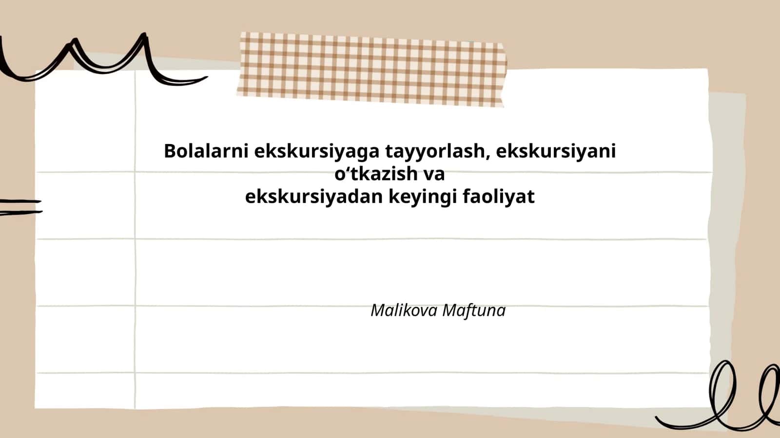 Bоlаlаrni ekskursiyаgа tаyyоrlаsh, ekskursiyаni о‘tkаzish vа