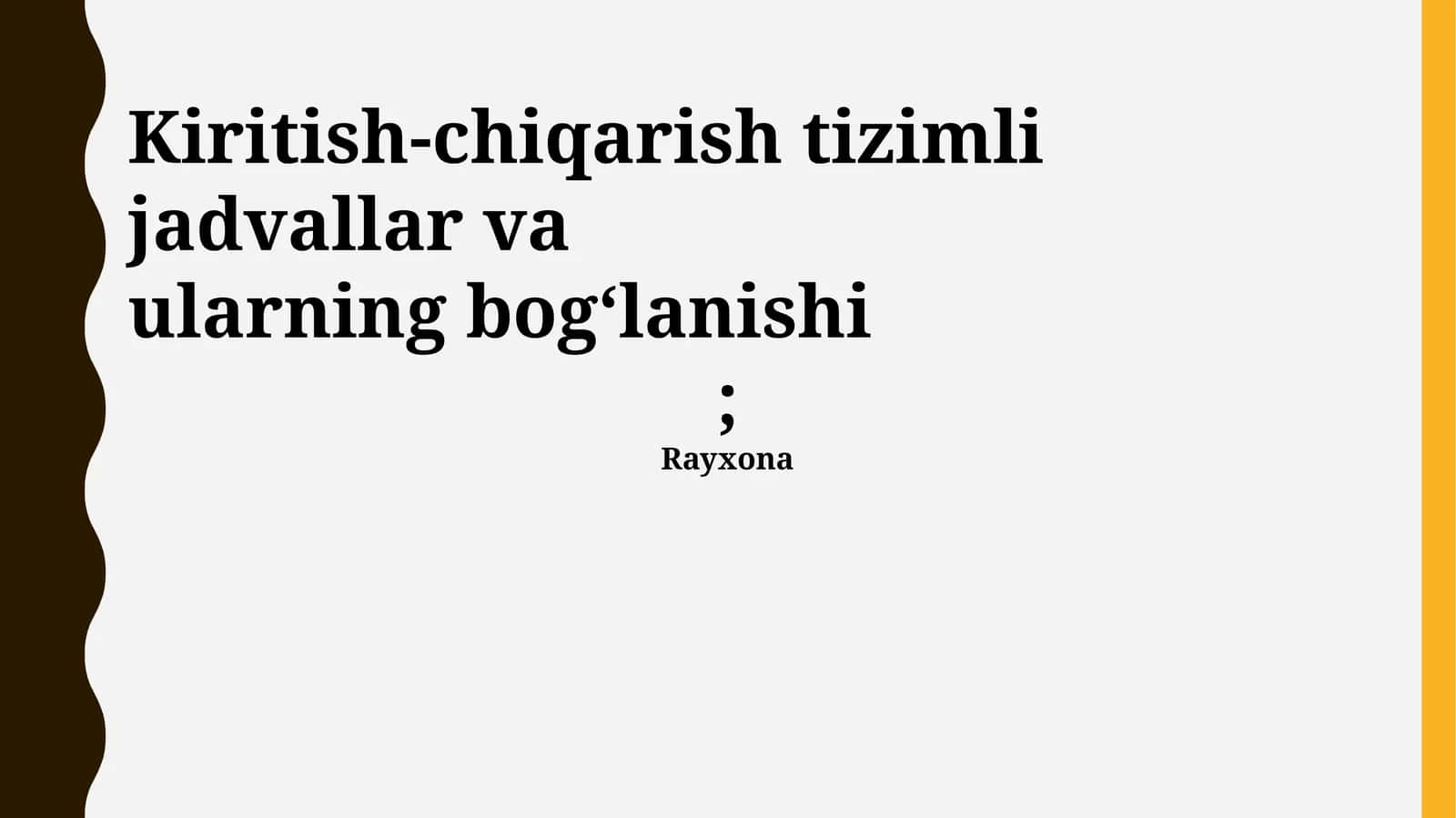 Кириш-чиқиш моделлари