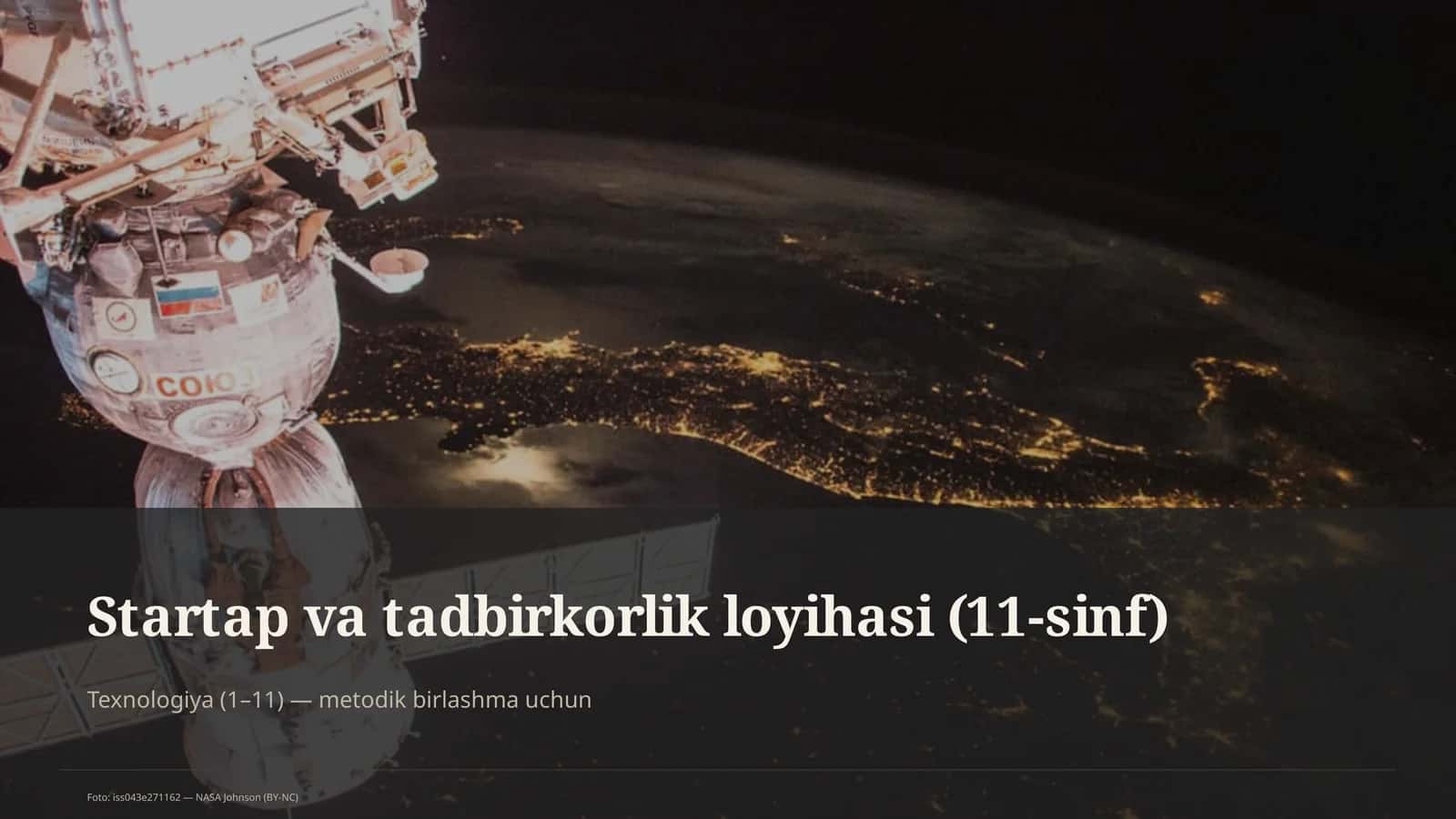 Startap va tadbirkorlik loyihasi (11-sinf)