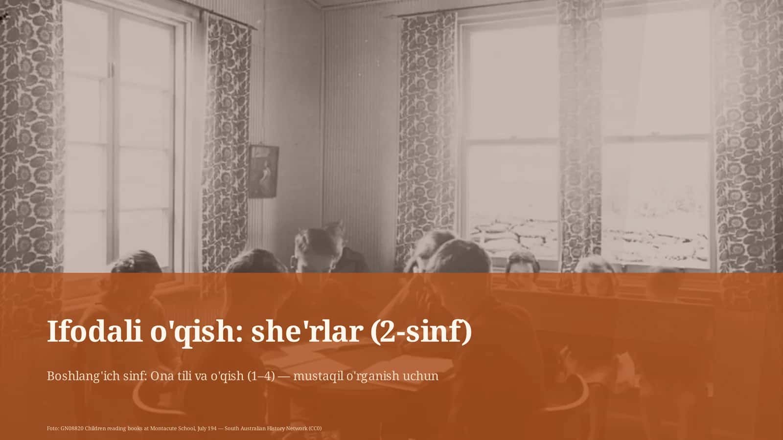 Ifodali o'qish: she'rlar (2-sinf)