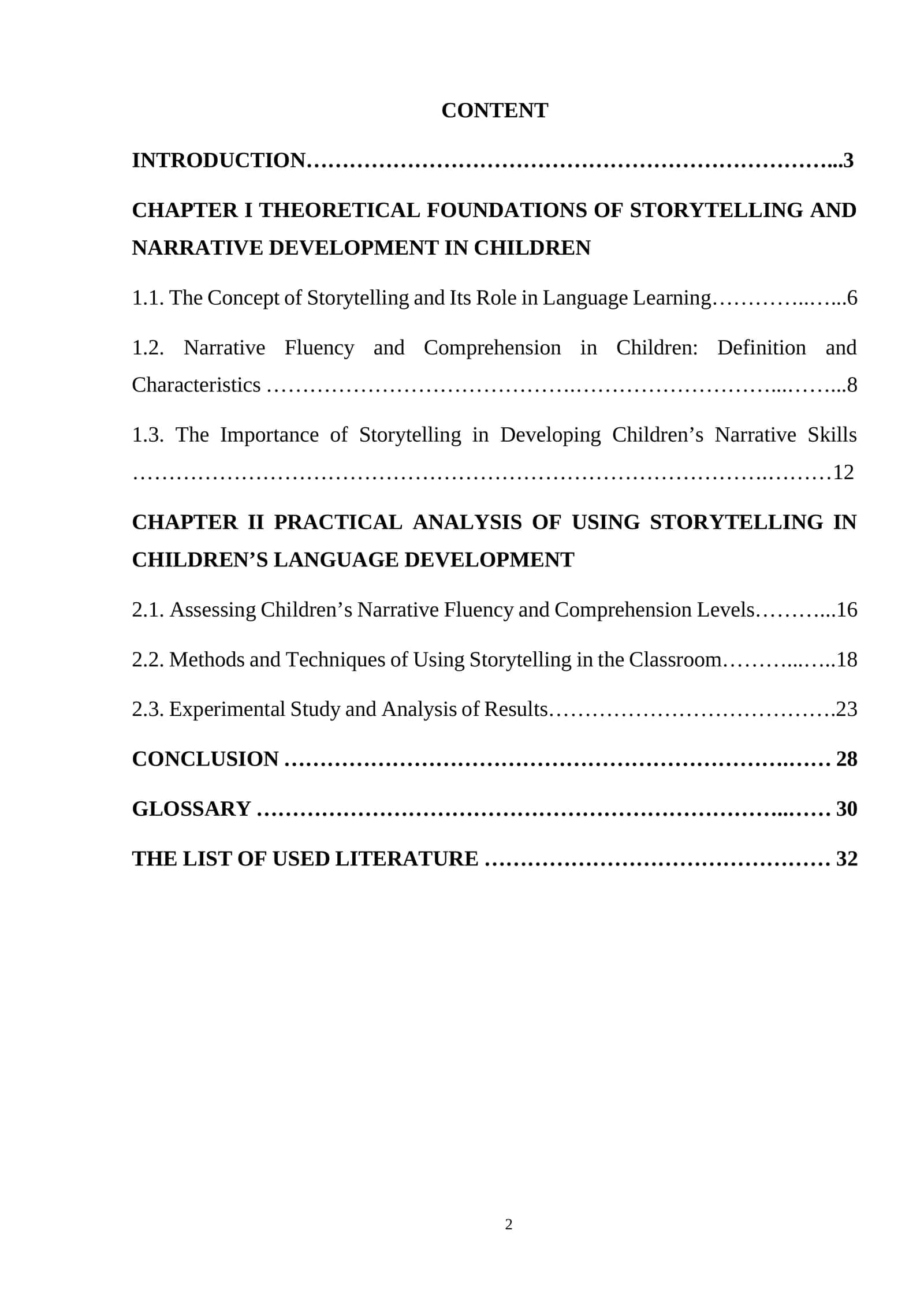 THEORETICAL FOUNDATIONS OF STORYTELLING AND NARRATIVE DEVELOPMENT IN CHILDREN