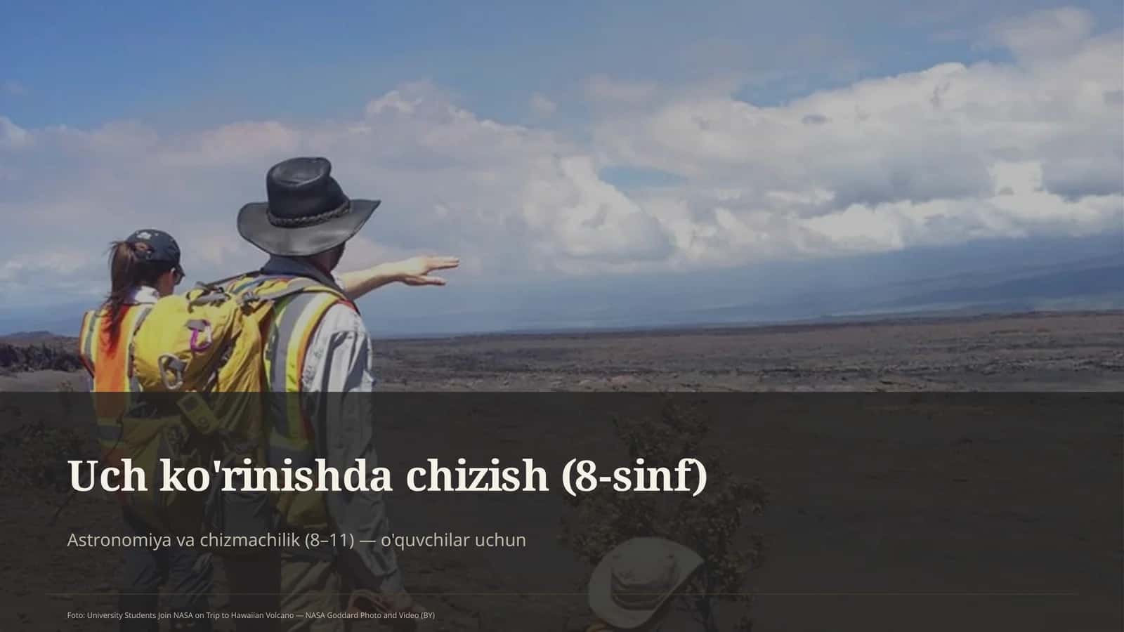 Uch ko'rinishda chizish (8-sinf)