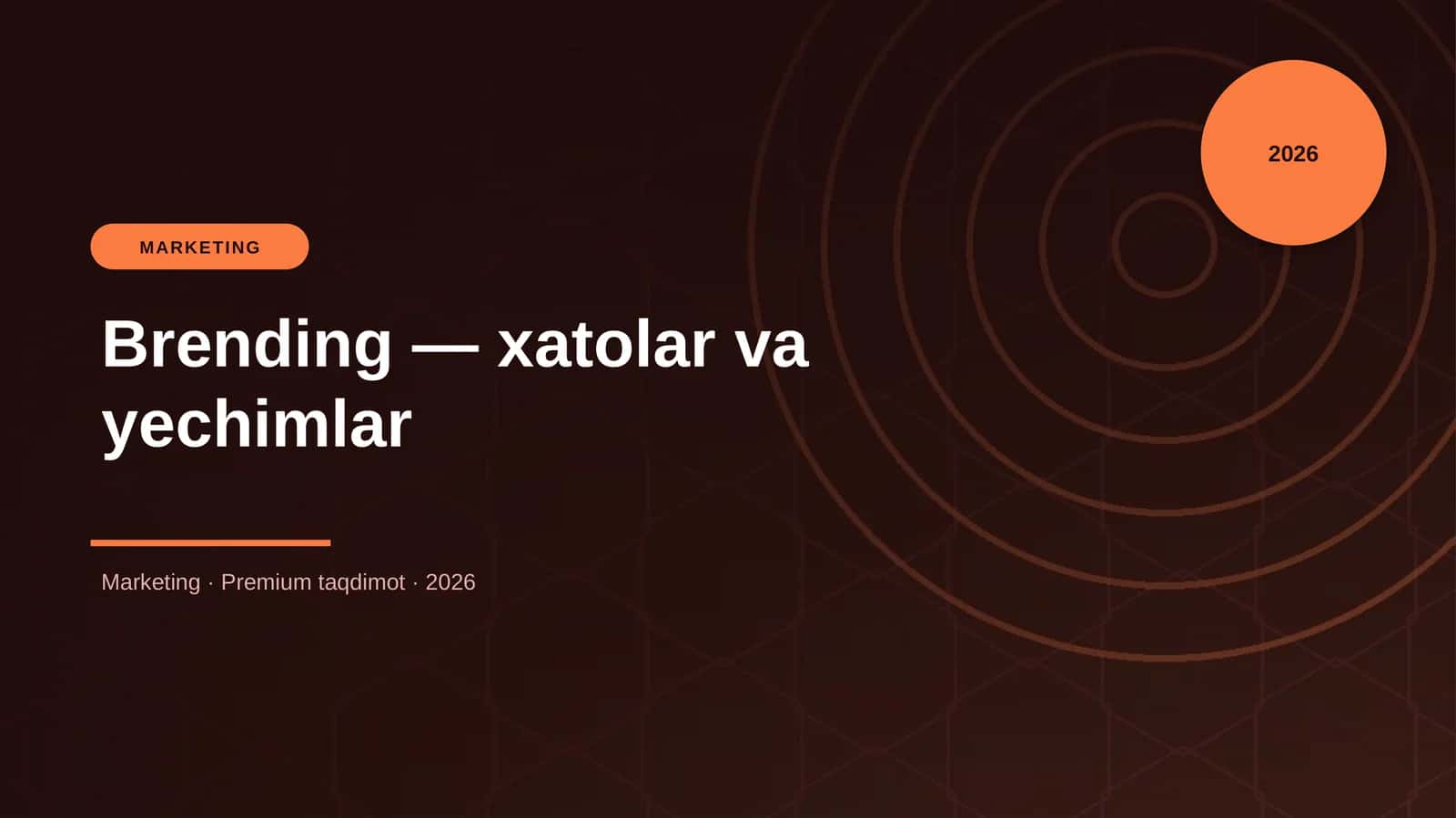 Brending — xatolar va yechimlar