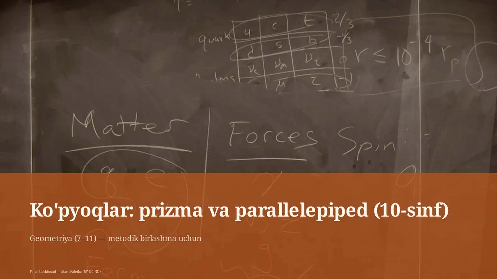 Ko'pyoqlar: prizma va parallelepiped (10-sinf)