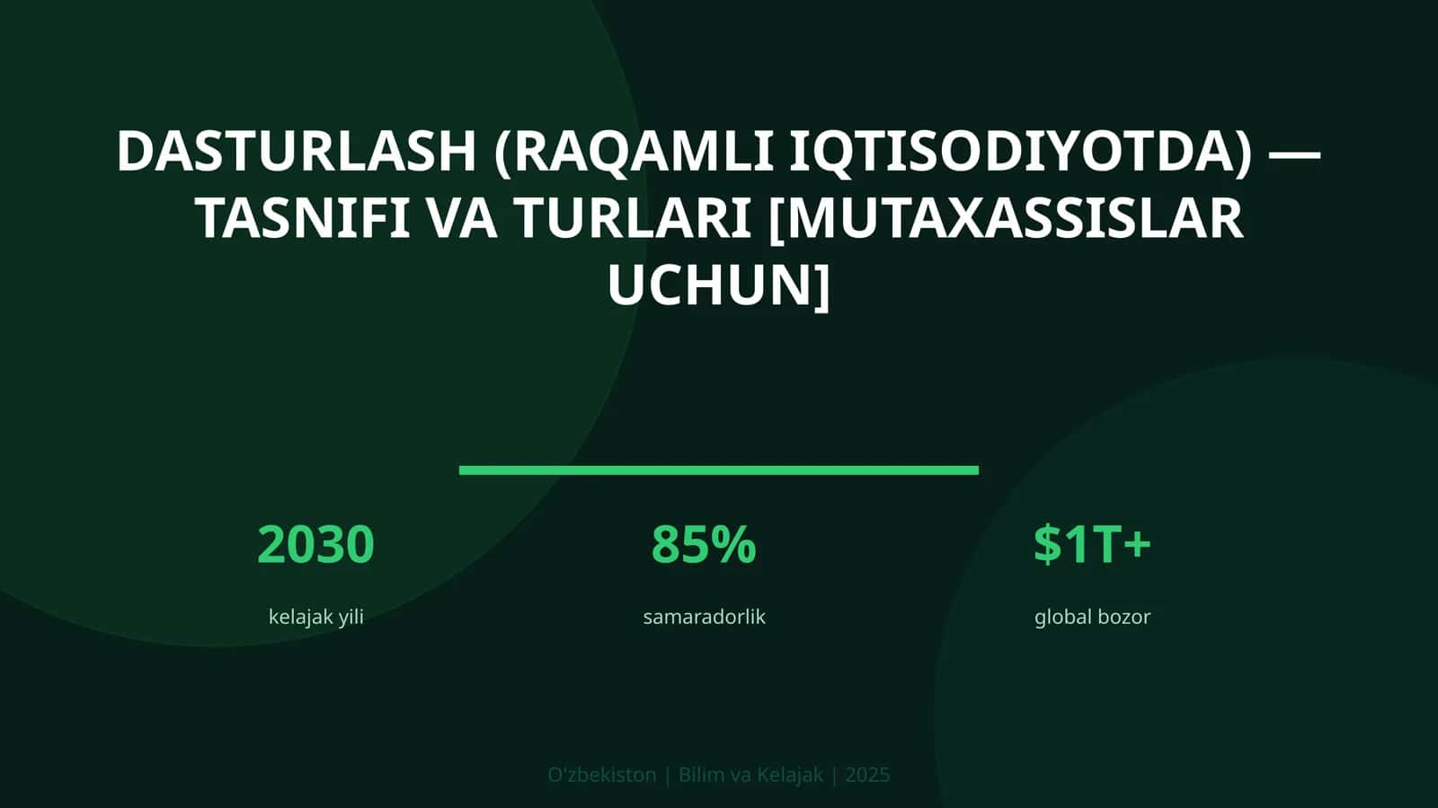 Dasturlash (raqamli iqtisodiyotda) — tasnifi va turlari [mutaxassislar uchun]