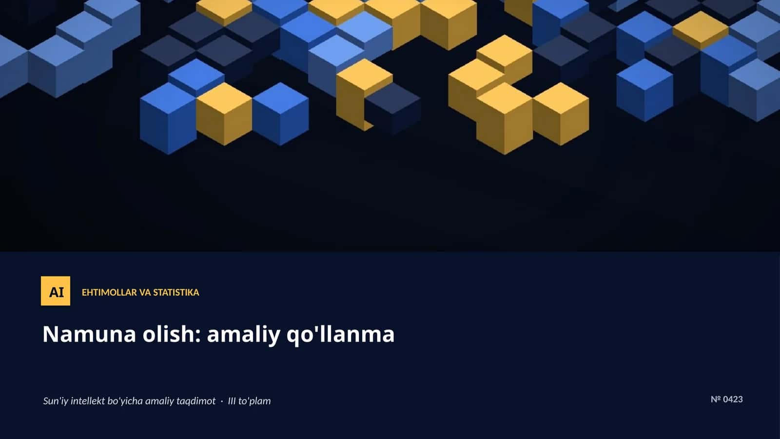 Namuna olish: amaliy qo'llanma