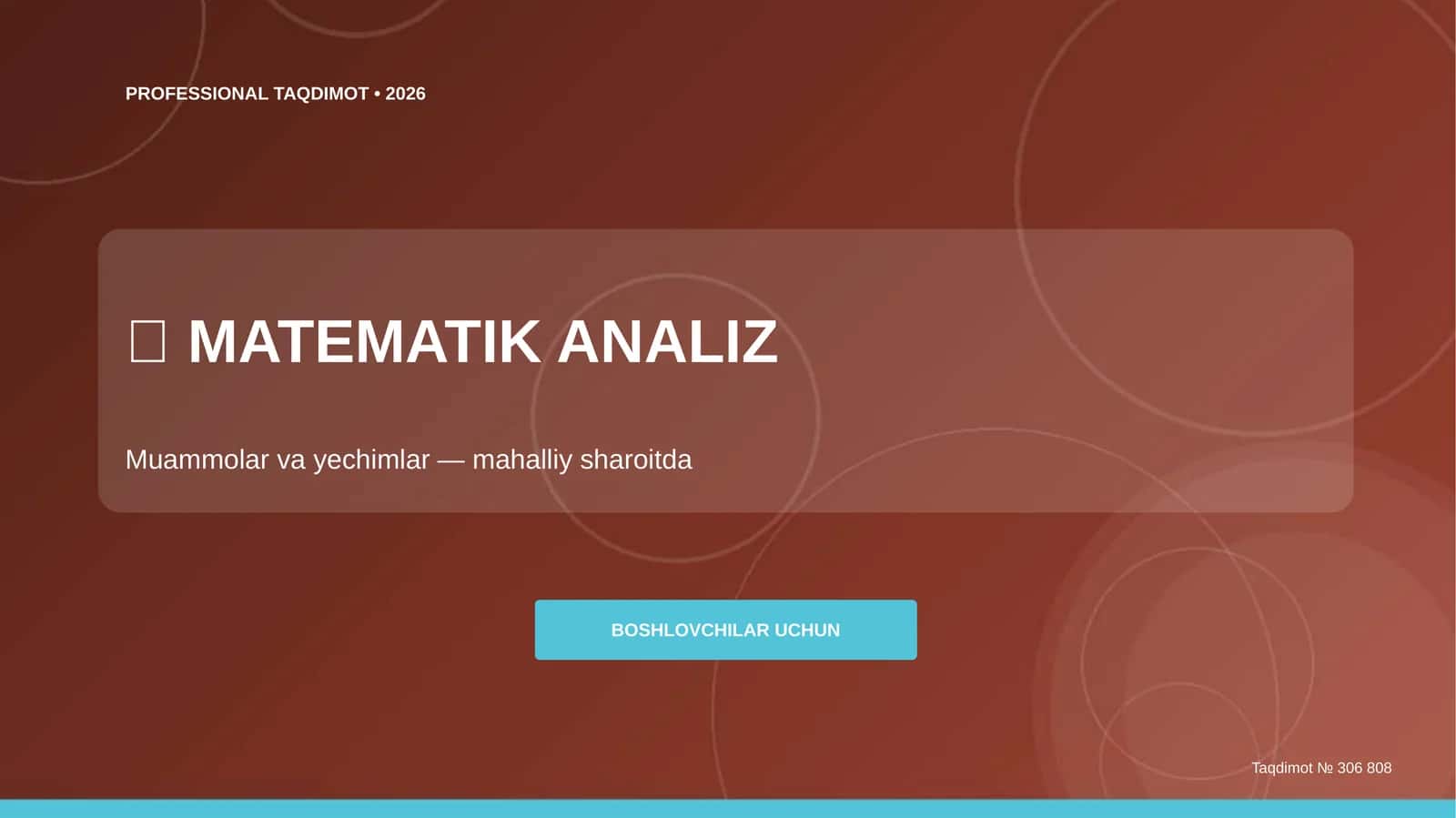 Matematik Analiz Taqdimot