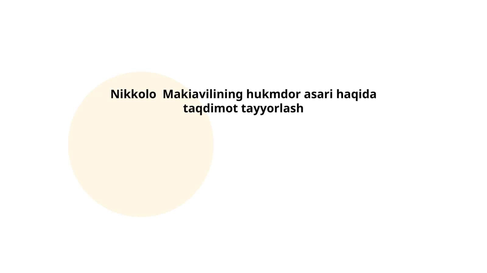 Nikkolo Makiavilli