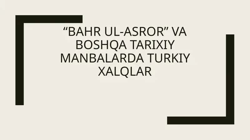 Bahr ul-asror