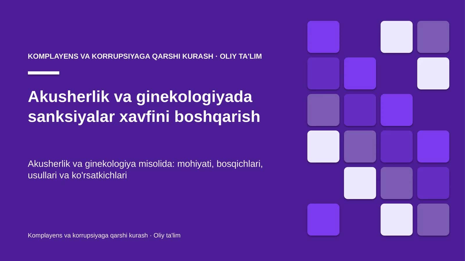 akusherlik va ginekologiyada sanksiyalar xavfini boshqarish 4566