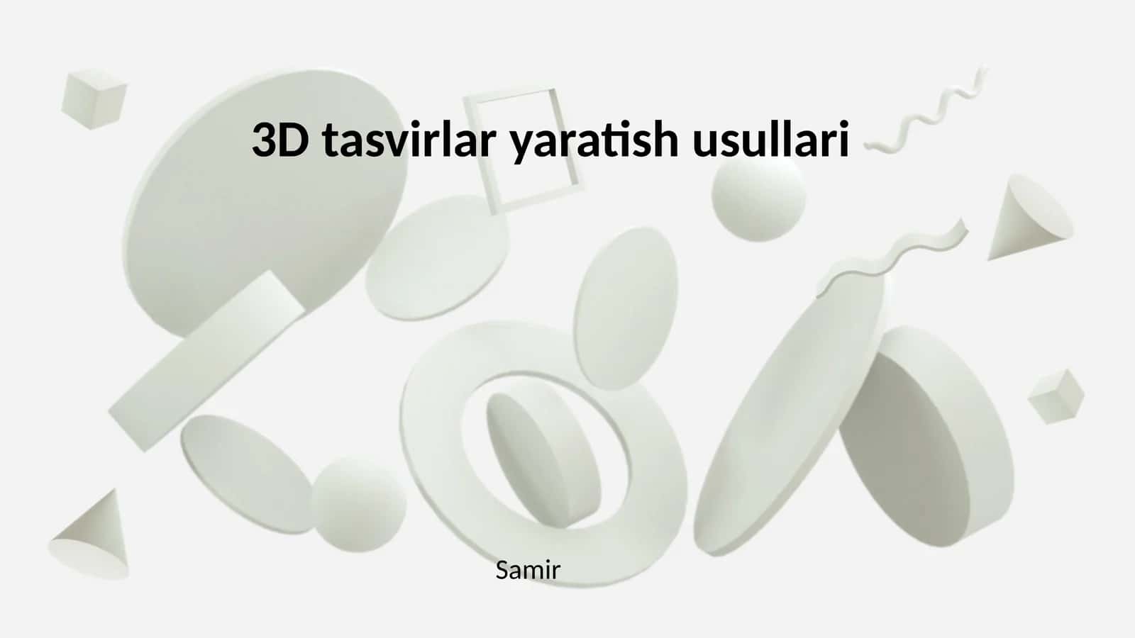 3D Tasvirlash Asoslari