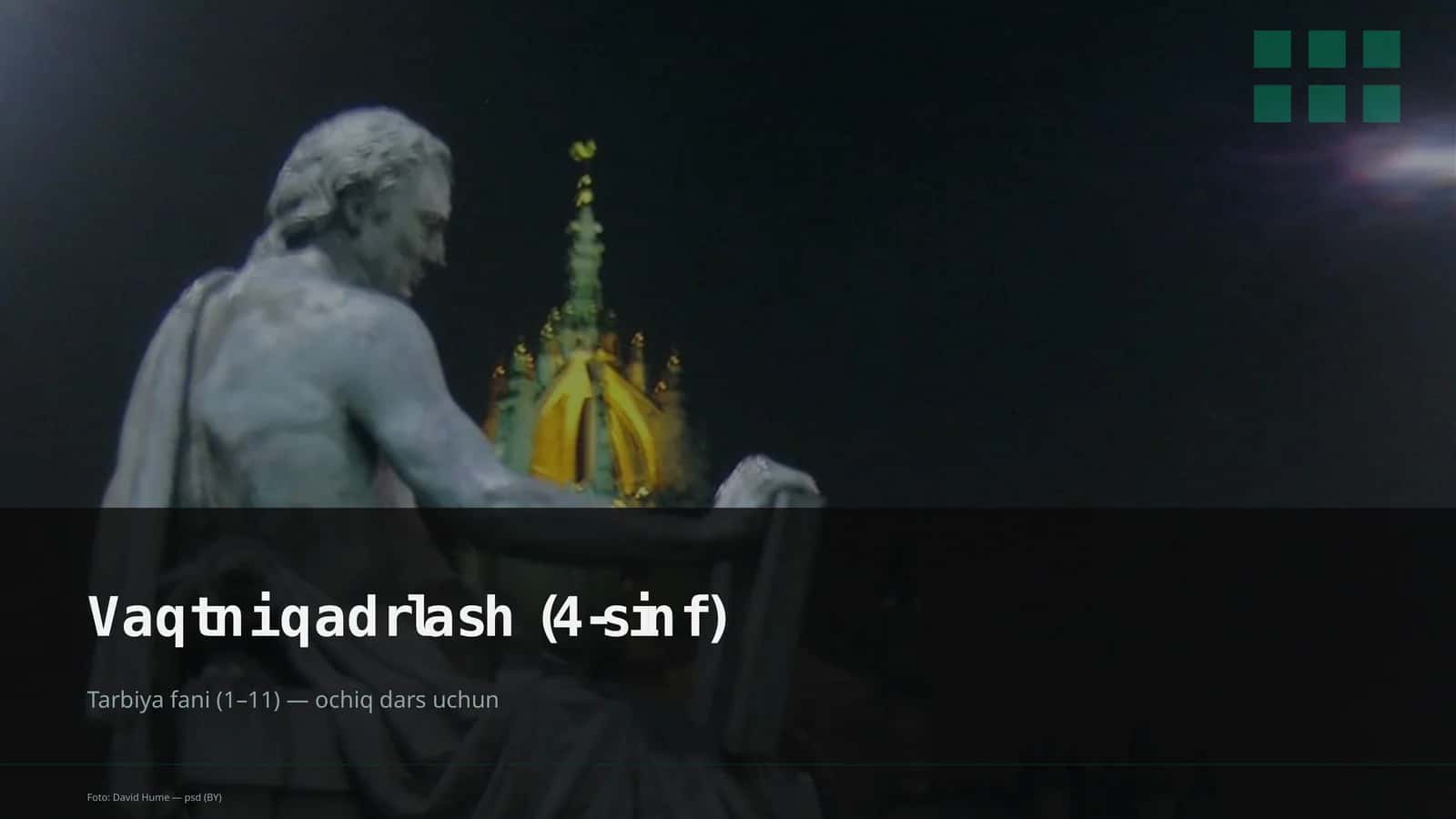 Vaqtni qadrlash (4-sinf)
